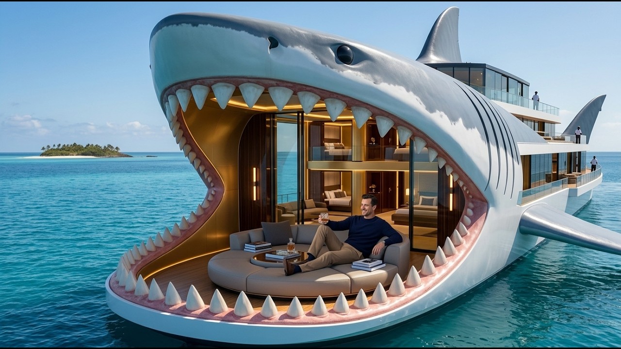 I Built a $1,000,000 Luxury Home inside a Giant Abandoned Shark (ASMR)