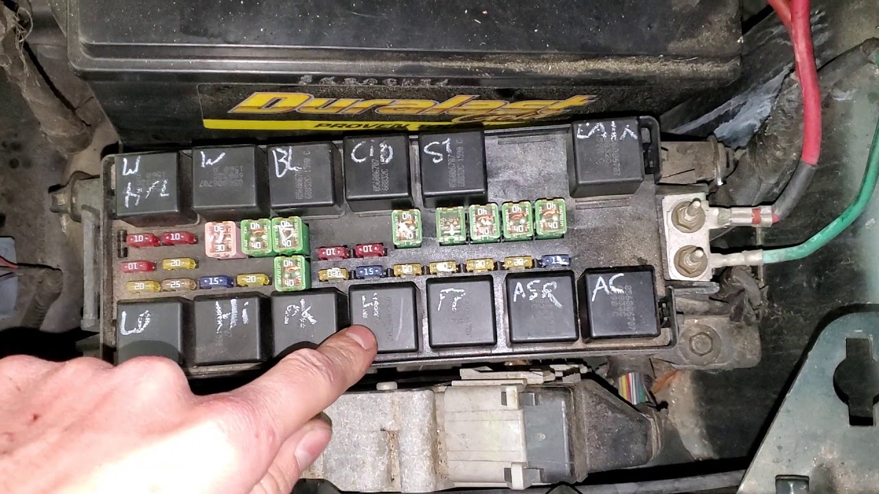 2000 Grand Voyager AC Fuses & Relay, Blower Motor Fuse & Relay Location