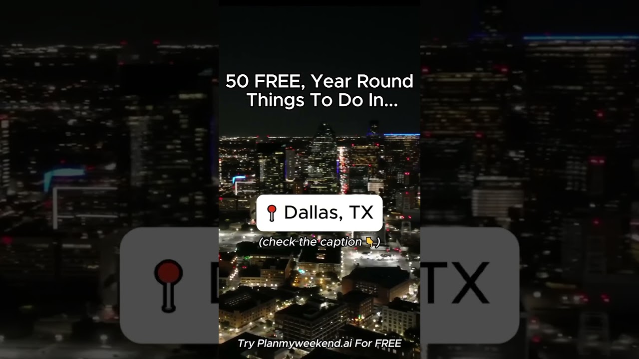 50 FREE, Year Round Things To Do In Dallas, Texas 👇