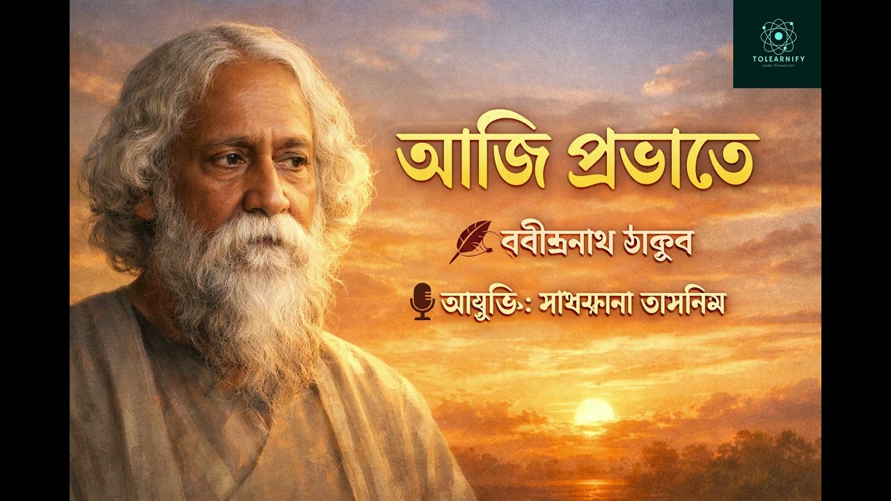 উপভোগ করুন রবিন্দোনাথ ঠাকুরের হৃদয়স্পশী কবিতা * আজি প্রভাতে*এর আবৃত্তি 🥀🥀