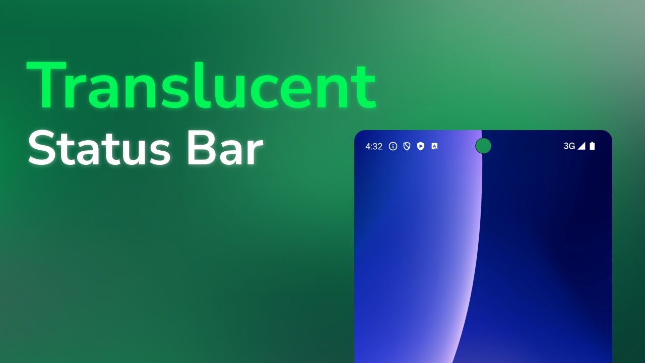 Translucent Status Bar with Edge-To-Edge Jetpack Compose