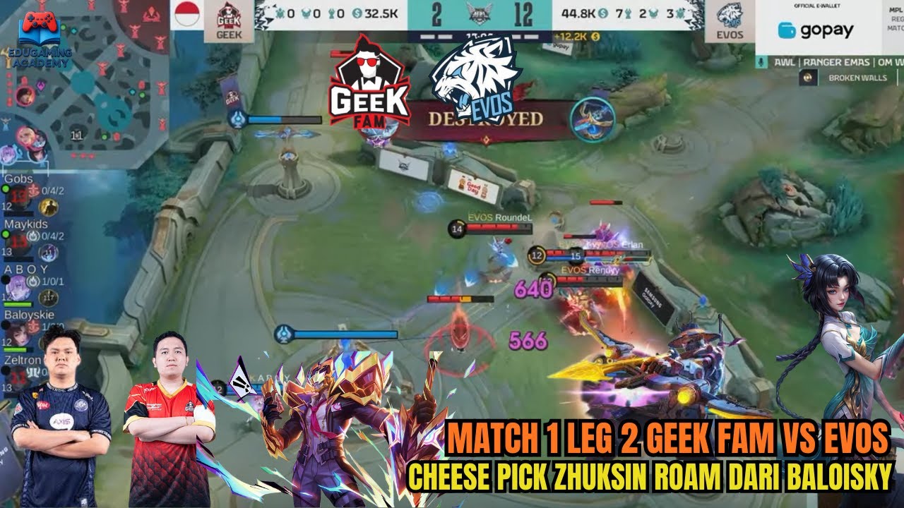 WOW!! Baloyskie Keluarkan CHEESE PICK Zhuxin Roam 😱 Geek Fam vs EVOS MPL ID Paling Gila!! 🔥