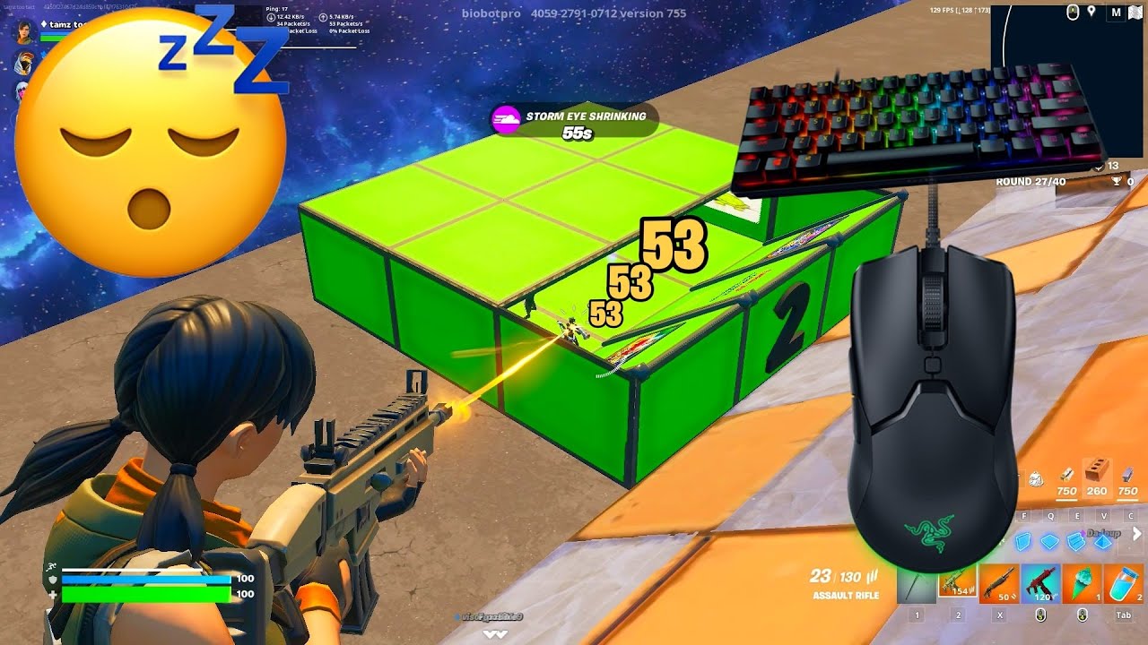 [4K] Wooting 60HE ASMR Chill 😴 PRO Bios Zone Wars 🏆 Satisfying Keyboard Fortnite (120FPS)