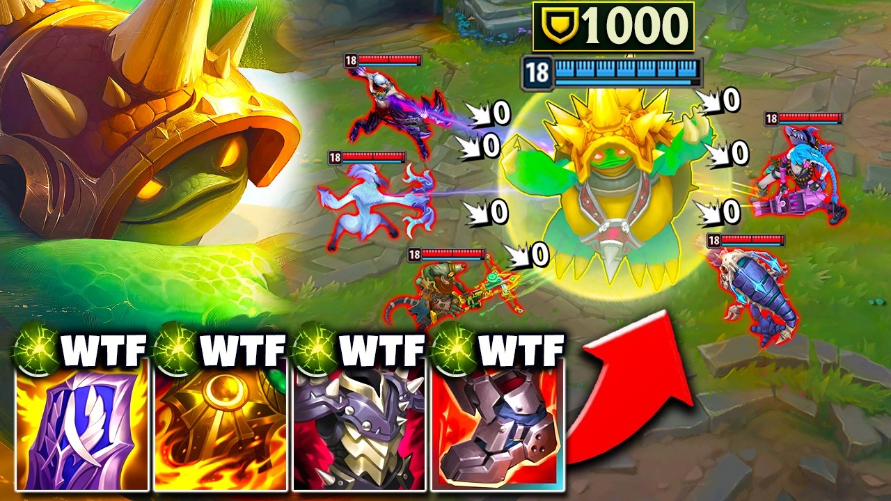 The enemies pick all AD champs, so I stacked 1000 Armor on Rammus (99.9% DMG REDUCTION)