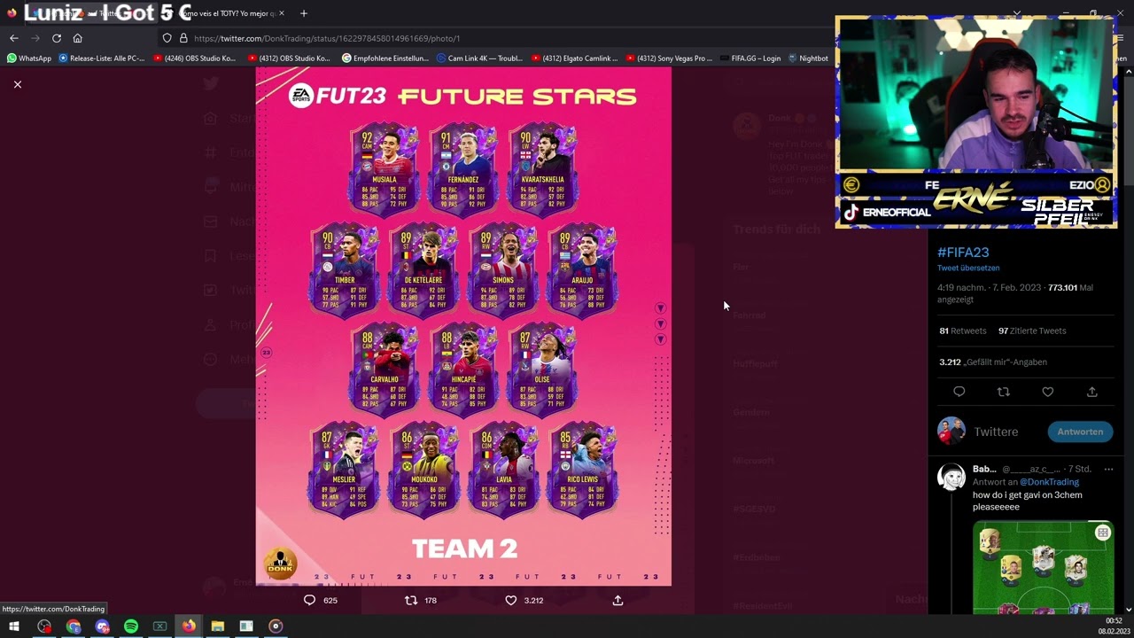 Ern&eacute; reagiert auf das future stars team 2😱🔥