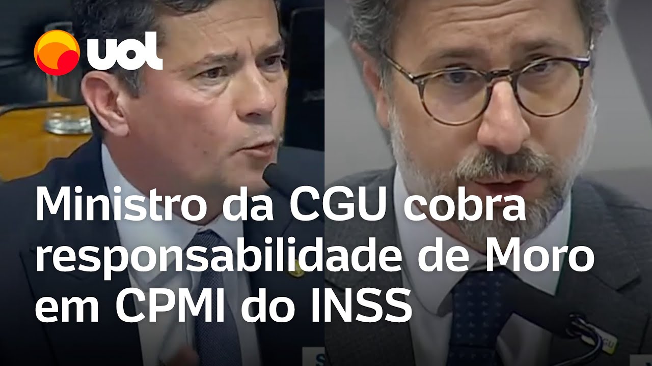 Ministro da CGU rebate Moro na CPMI do INSS: 'Poderia ter sido feito na sua gestão na Justiça'; veja