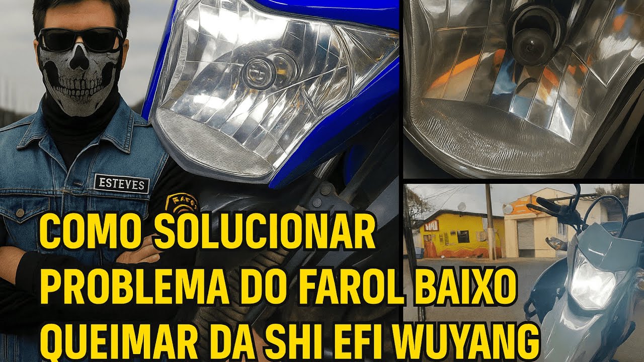 Solução para farol baixo queimando da SHI 175 EFI (SHI cara de bros)