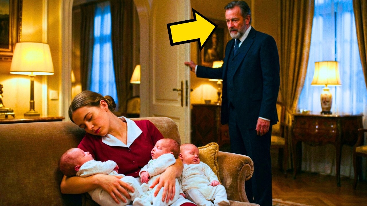 MILIONÁRIO VIÚVO GASTOU TODO O DINHEIRO PARA FAZER SEUS TRIGÊMEOS DORMIREM... ATÉ QUE A GARÇONETE...