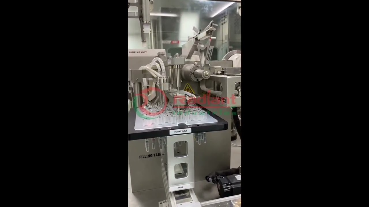 ROBOTIC PFS FILLING & ONLINE STOPPERING MACHINE 720p