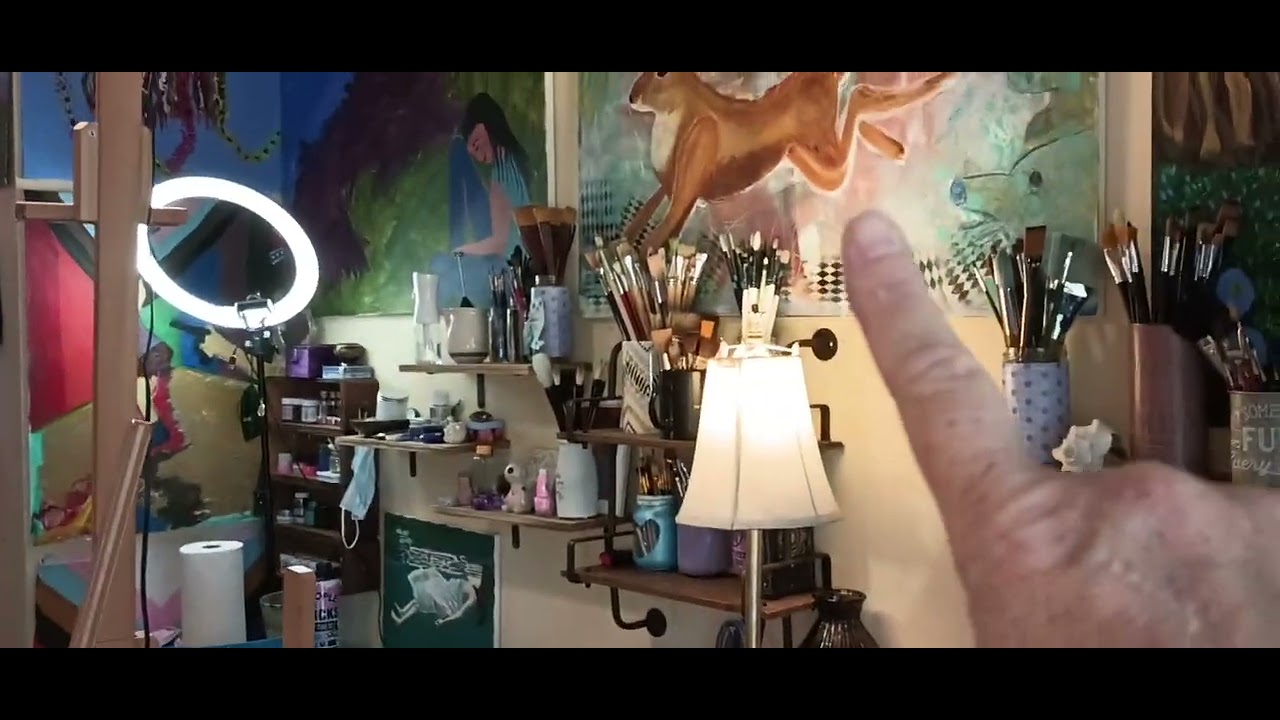 Using a canvas drop cloth for a new painting 6ft by 9ft (painted area maybe 5ft by 7ft)