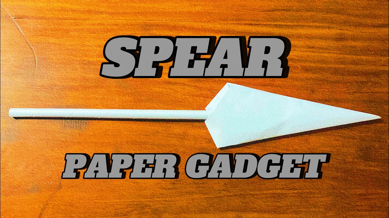 ORIGAMI SPEAR EASY TUTORIAL  |  GADGETS SPEAR ORIGAMI | WEAPON CRAFT |  HOW TO MAKE SPEAR FROM PAPER