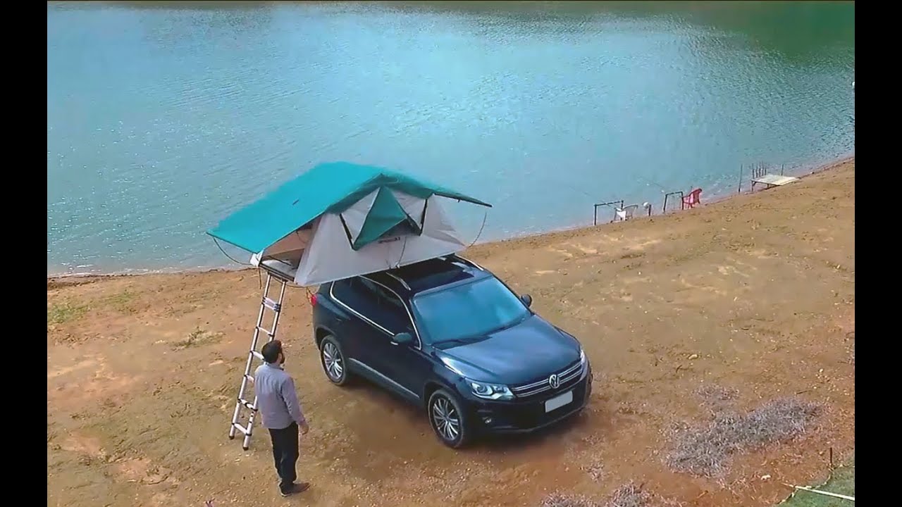 Abertura da barraca automotiva de teto modelo Explorer - Campings World
