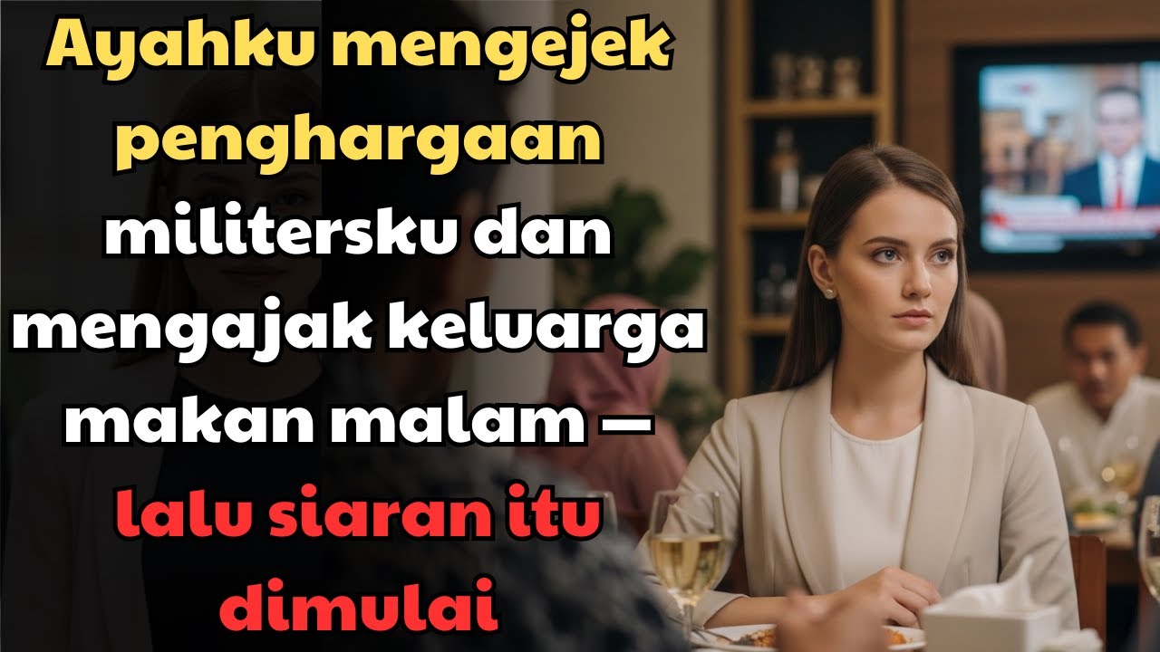 Ayahku mengejek penghargaan militersku dan mengajak keluarga makan malam — lalu siaran itu dimulai
