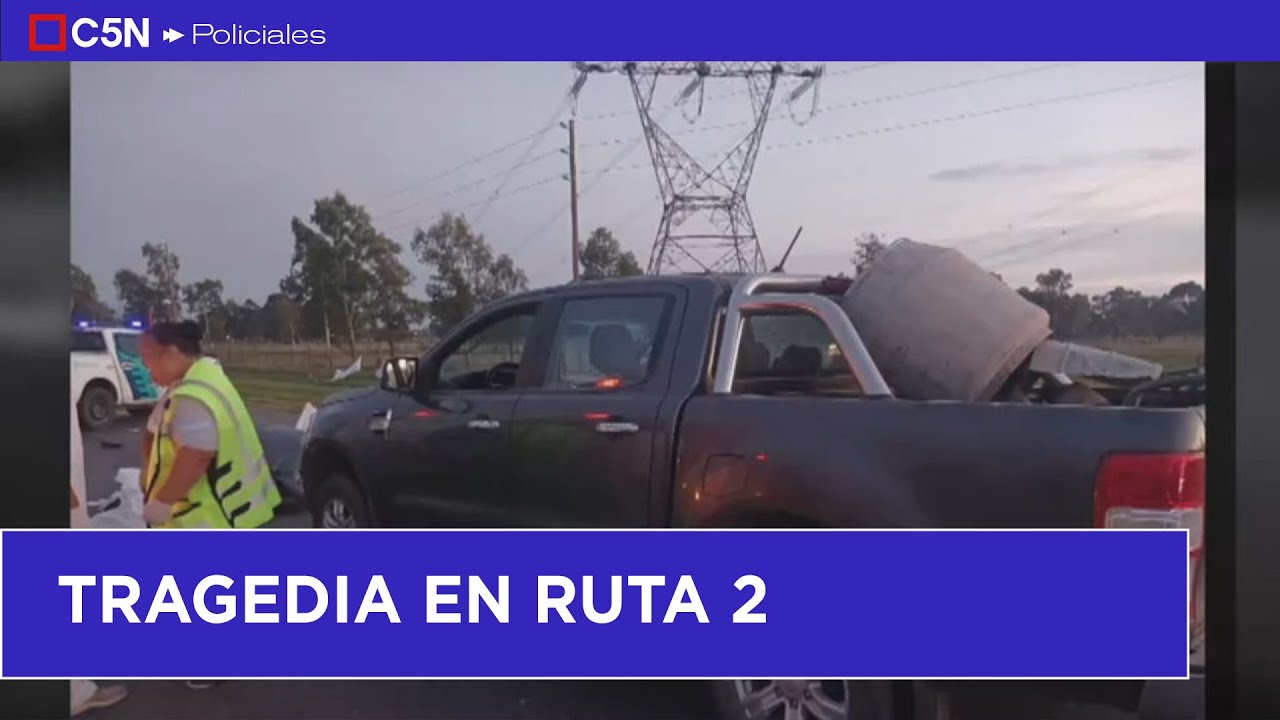 RUTA 2: MURIERON CUATRO PERSONAS en un CHOQUE entre una MOTO y un CAMIÓN cerca de LA PLATA