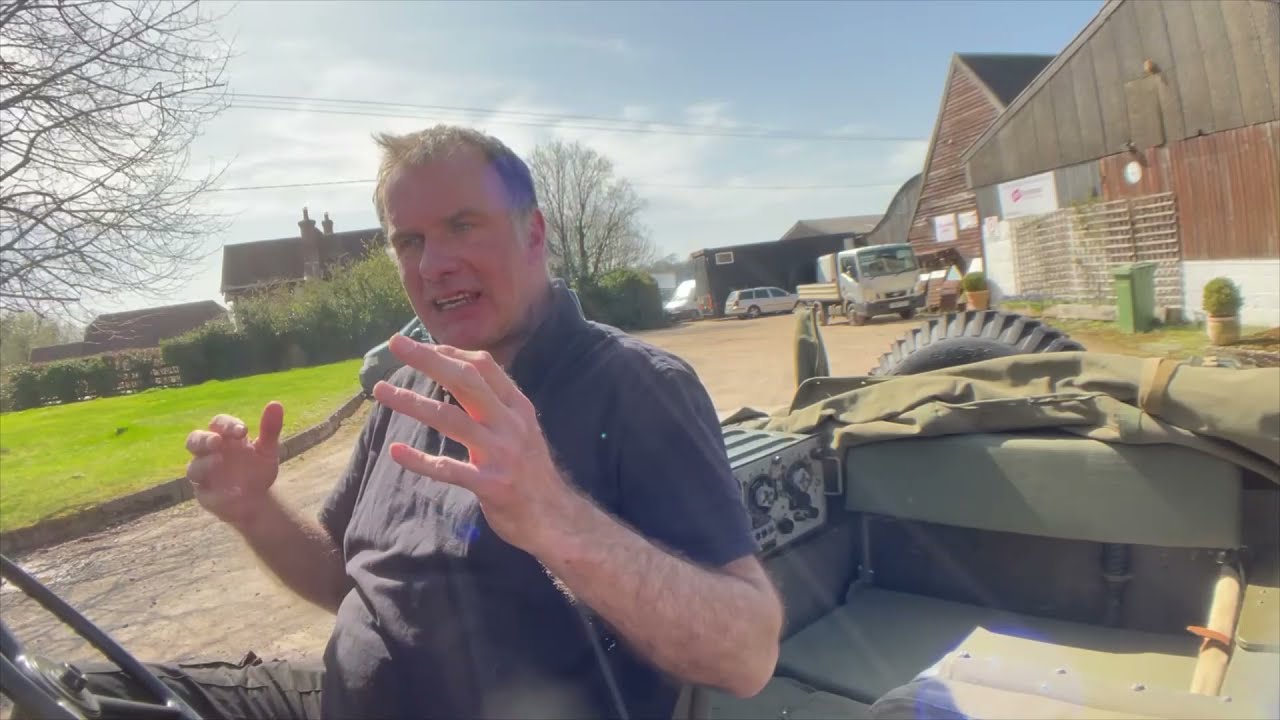 replica WW2 jeep for sale in action + engine running