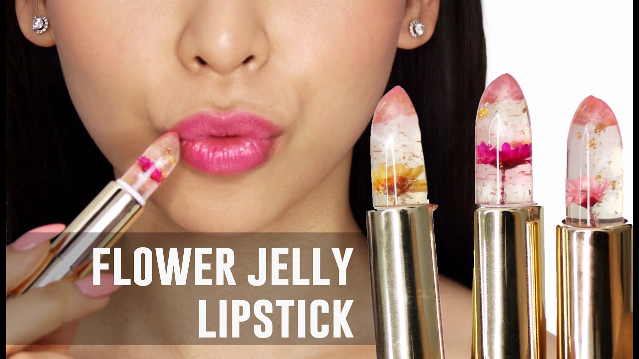 FLOWER JELLY LIPSTICK THAT CHANGES COLOR! ||  TINA TRIES IT