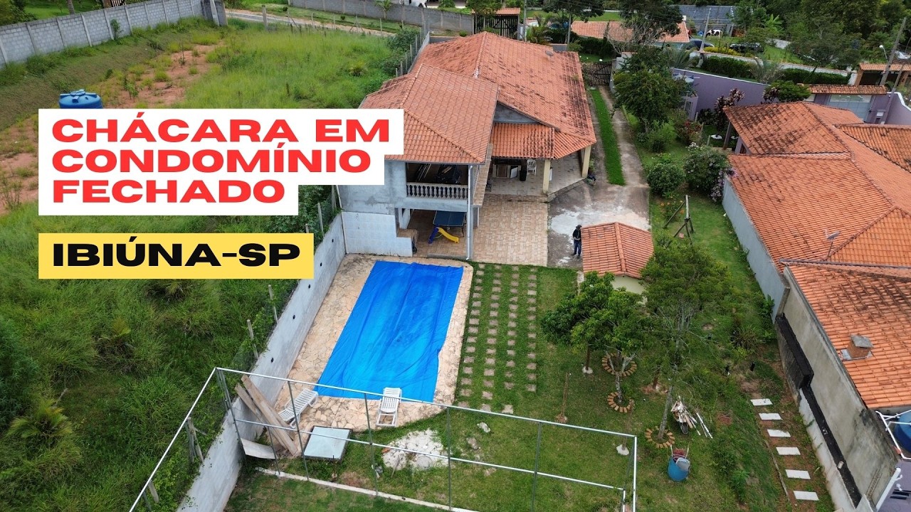 REF.1061-VENDO/FINANCIO PELO BANCO CHÁCARA DE 1200M² EM CONDOMÍNIO FECHADO EM IBIUNA-SP