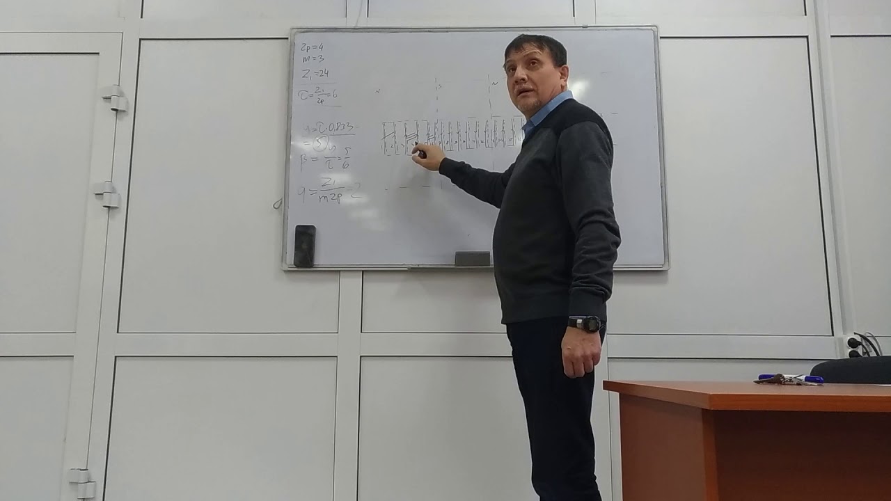 Построение двухслойной обмотки асинхронного двигателя с КЗ ротором. Часть 1