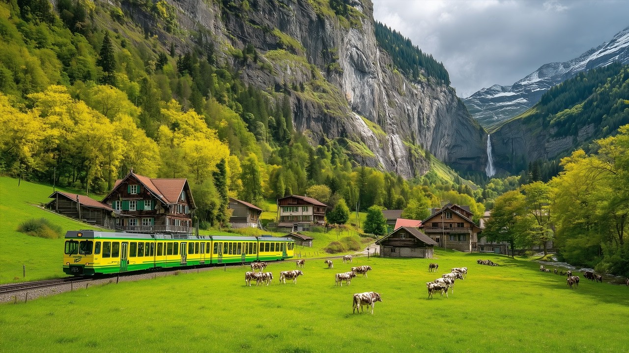 Cheapest Swiss Panoramic Train with Stunning Views | Wengen to Lauterbrunnen 🇨🇭