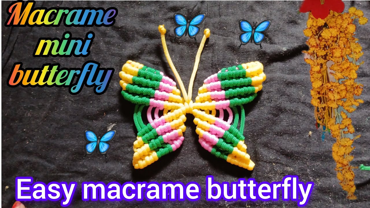 Macrame butterfly 🦋✨️How to make macrame butterfly ✨️ Macrame butterfly tutorial ✨️ছোট প্রজাপতি✨️