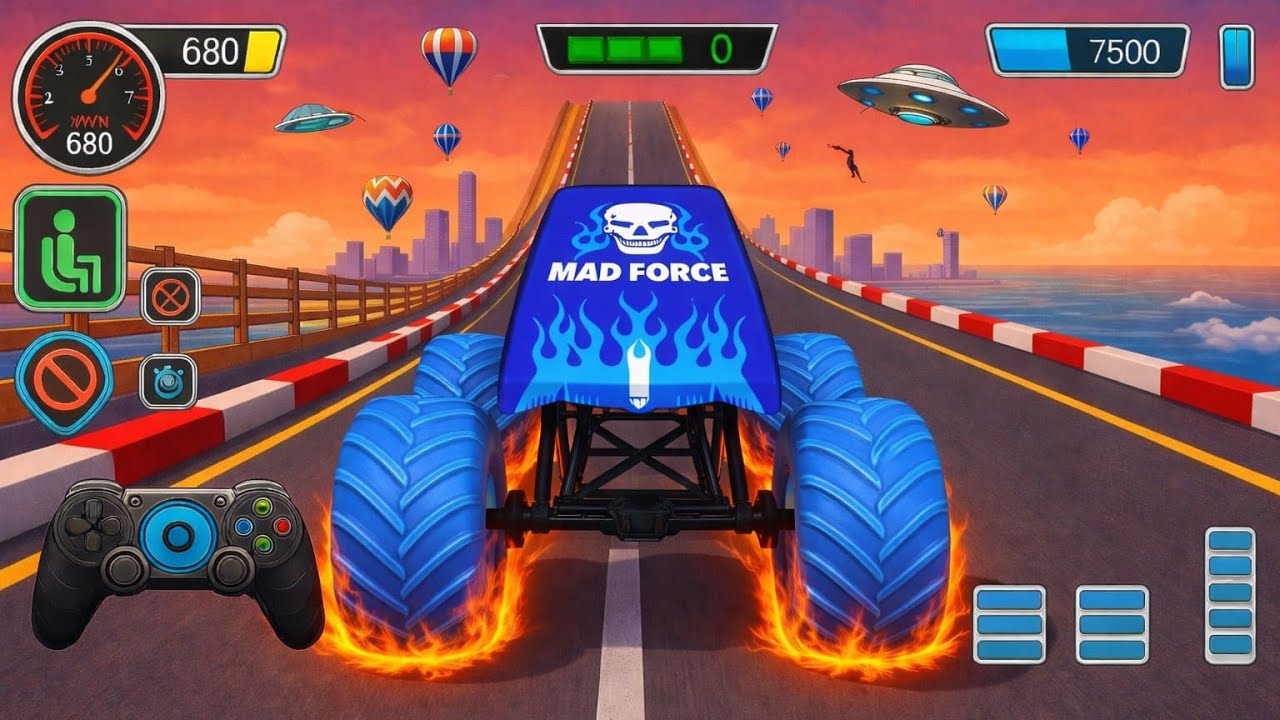 Monster Truck Mega Ramp Racing - Mega Ramp Monster Truck Racing - Android GamePlay