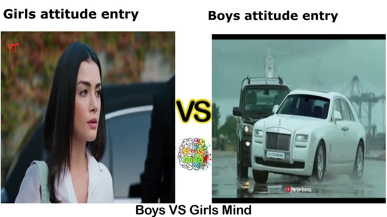 Girls attitude entry VS Boys attitude entry / attitude level 999