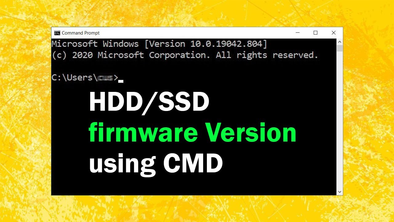 🔍Find HDD/SSD Firmware Version using Command Prompt