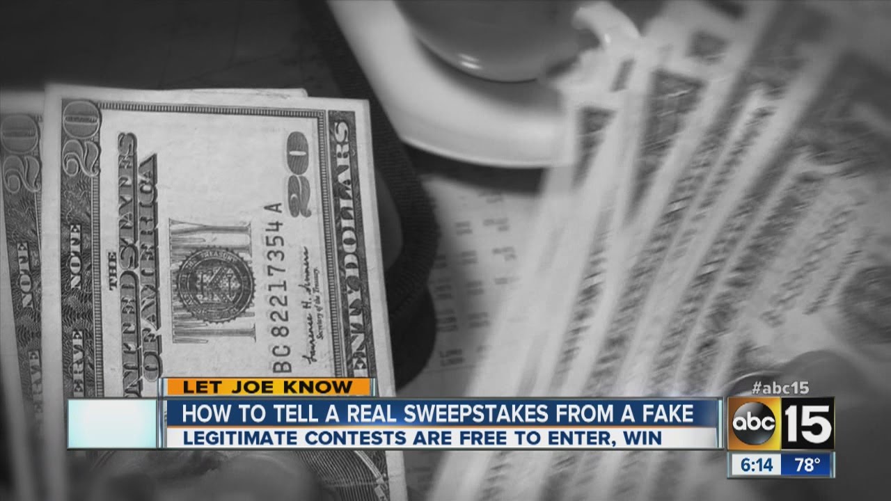 How to tell real sweepstakes from fake