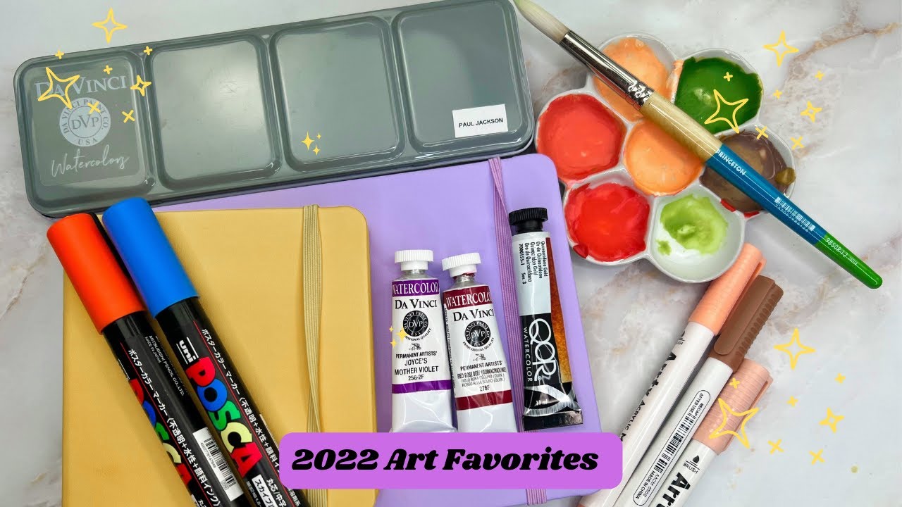 Favorite Art Supplies of 2022! Watercolors, colored pencils, acrylic markers, and more!