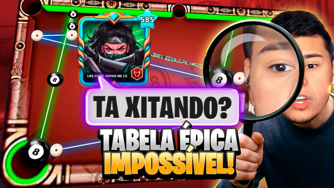 SE NÃO FOSSE FILMADO NINGUÉM ACREDITARIA!! FIZ UMA TABELA SURREAL NO 8 BALL POOL 🤯