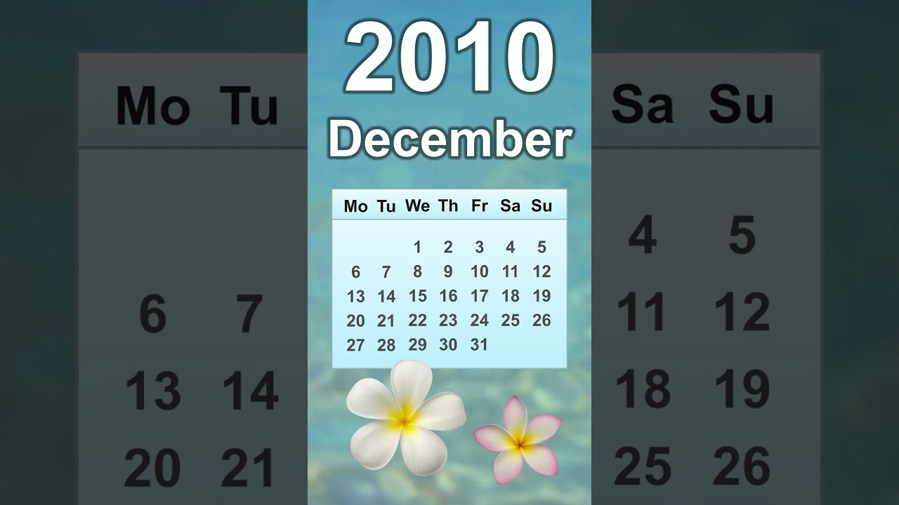 December 2010 Calendar