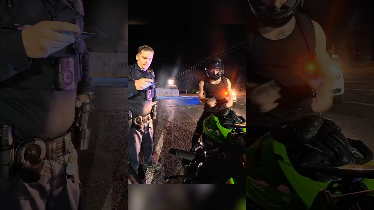 Cop recognizes biker served in the military 🇺🇸 @TakableRides