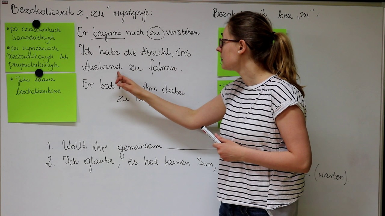 Gramatyka niemieckiego - Bezokolicznik z 