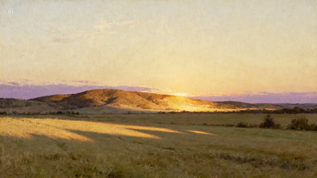 4K Evening Oil Painting Relaxation | Calm Art Screen Saver for Deep Sleep