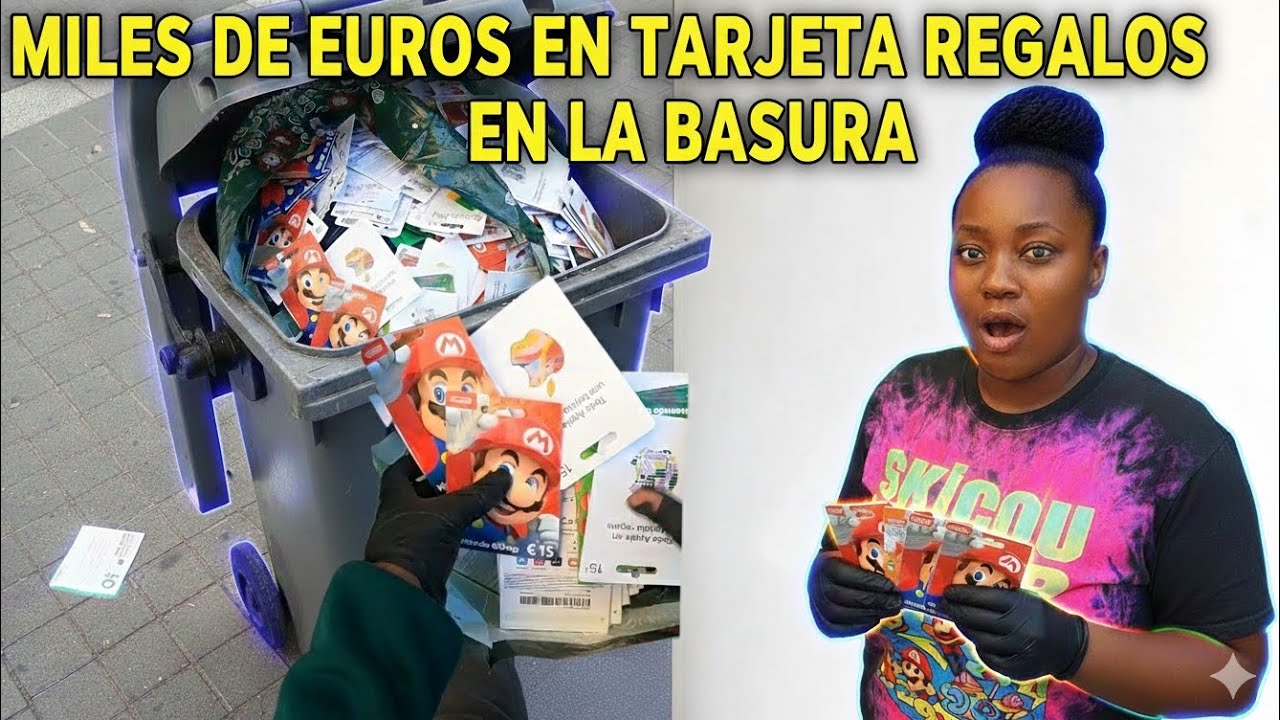 ¡ENCONTRÉ MILES DE EUROS TIRADOS EN LA BASURA! (TARJETA REGALO) NETFLIX, GOOGLE PLAY, NINTENDO MARIO