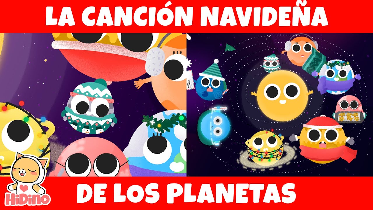 🎄 La Canción Navideña De Los Planetas 🎄Aprende Los Planetas | HiDino Canciones Para Niños