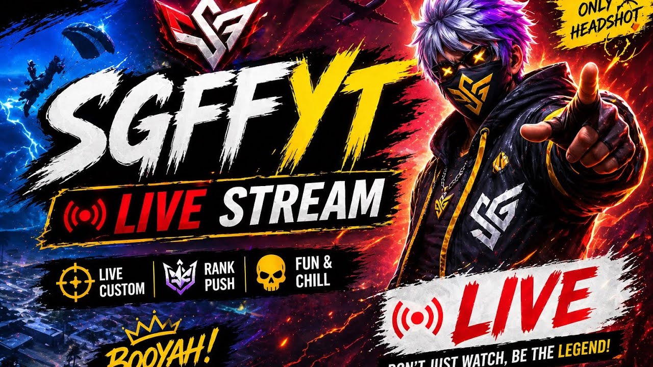 🔥 Free Fire Kannada Live | Rank Push 💎 | Custom Room | SG FF YT