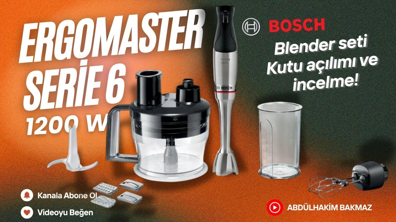 DÜNYA' NIN İLK🥇 KIRILMAZ SERAMİK BAĞLANTILI BLENDER SETİ ❗ | Bosch ErgoMaster Serie 6 1200W |