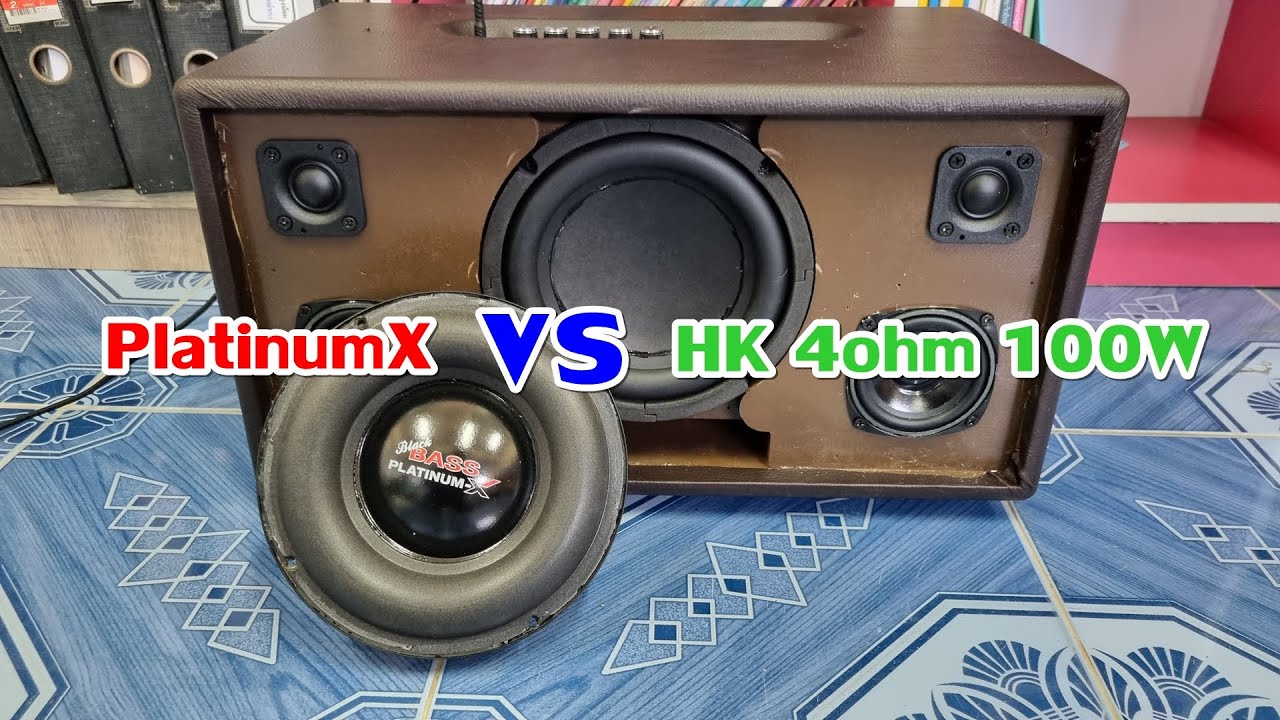 DIY speaker : รีวิวลำโพงซับวูฟเฟอร์ Subwoofer comparison PlatinumX PX-SW6 vs HK 6.5 4ohm 100W