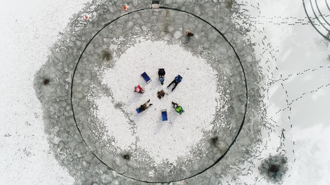 Karuzela z lodu na jeziorze! 17 METRÓW!
