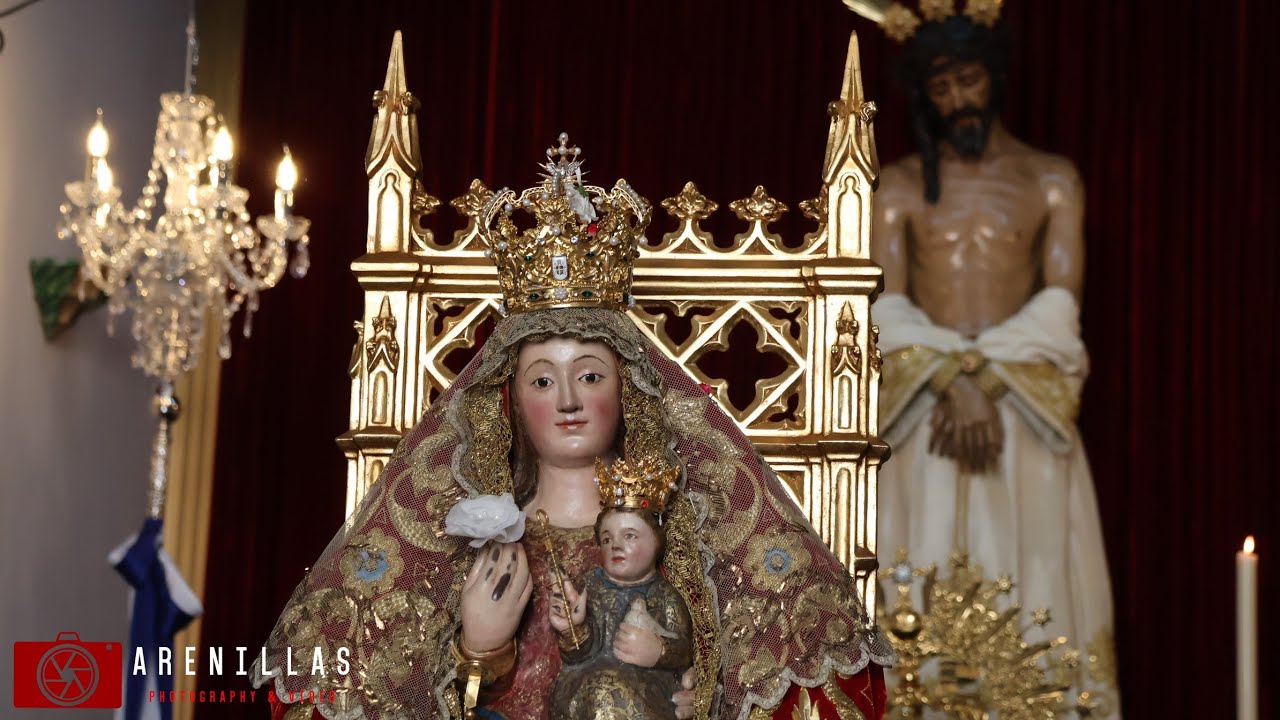 Virgen de Valme en la capilla de la Hdad de la Santa Cruz Santa Misión 2023 Calidad 4k