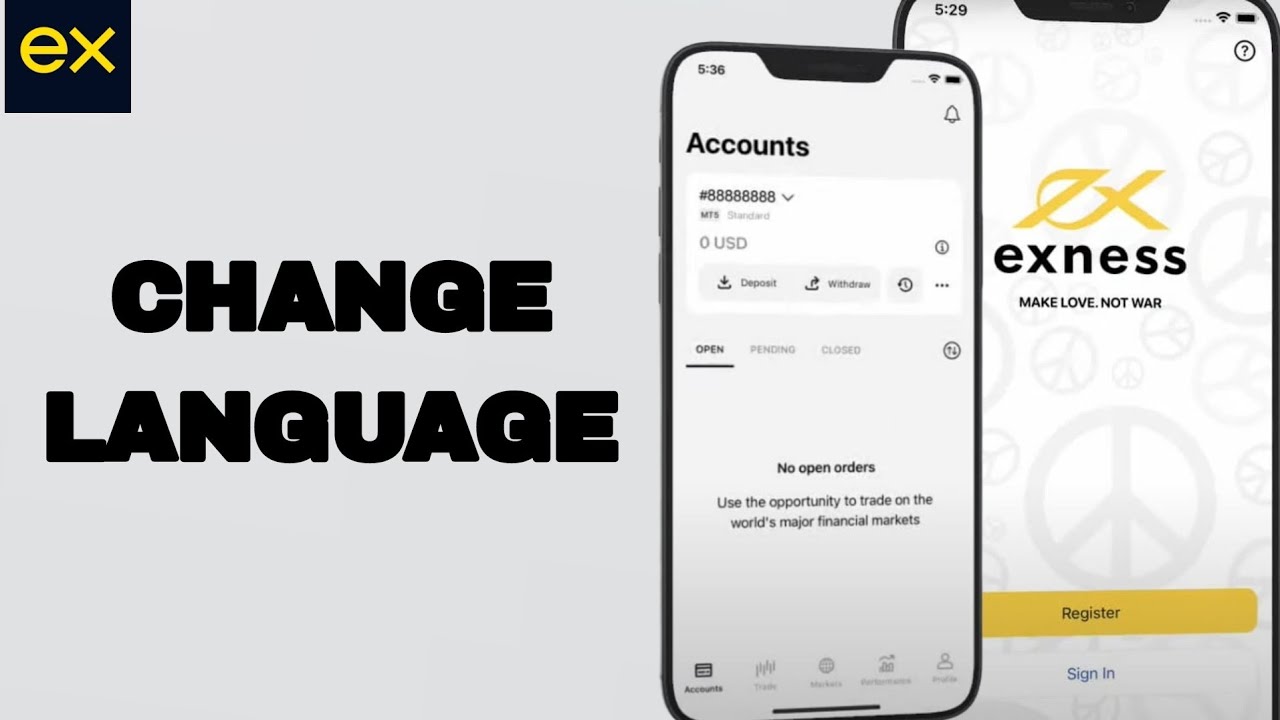 How To Change Language On Exness Trade App