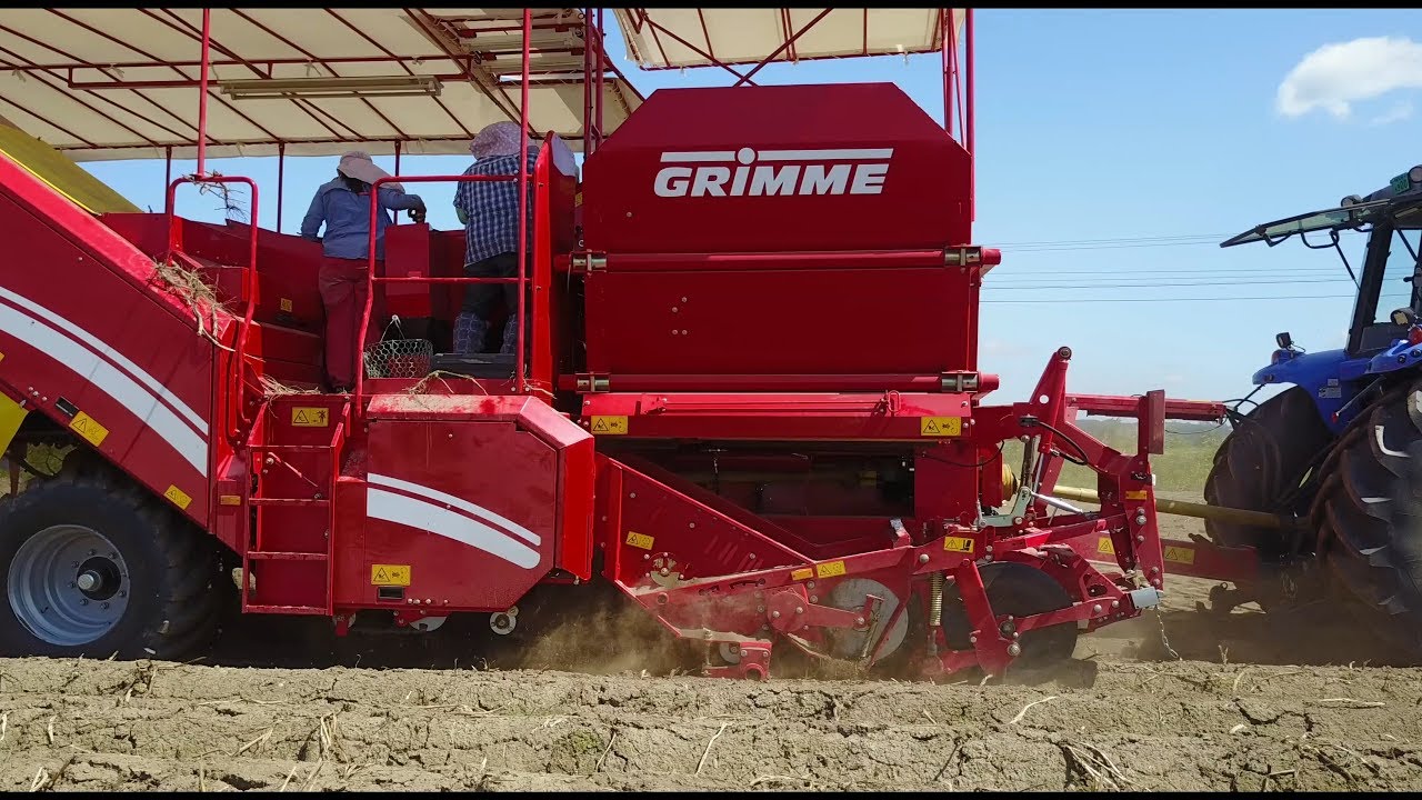 GRIMME グリメ SE140 Potato Harvester | Massey Ferguson in ISEKI colours T8140 | DJI Mavic Pro 4K 空撮