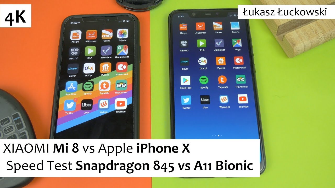 XIAOMI Mi 8 vs Apple iPhone X ❗❗❗ | Speed Test |  Snapdragon 845 vs A11 Bionic