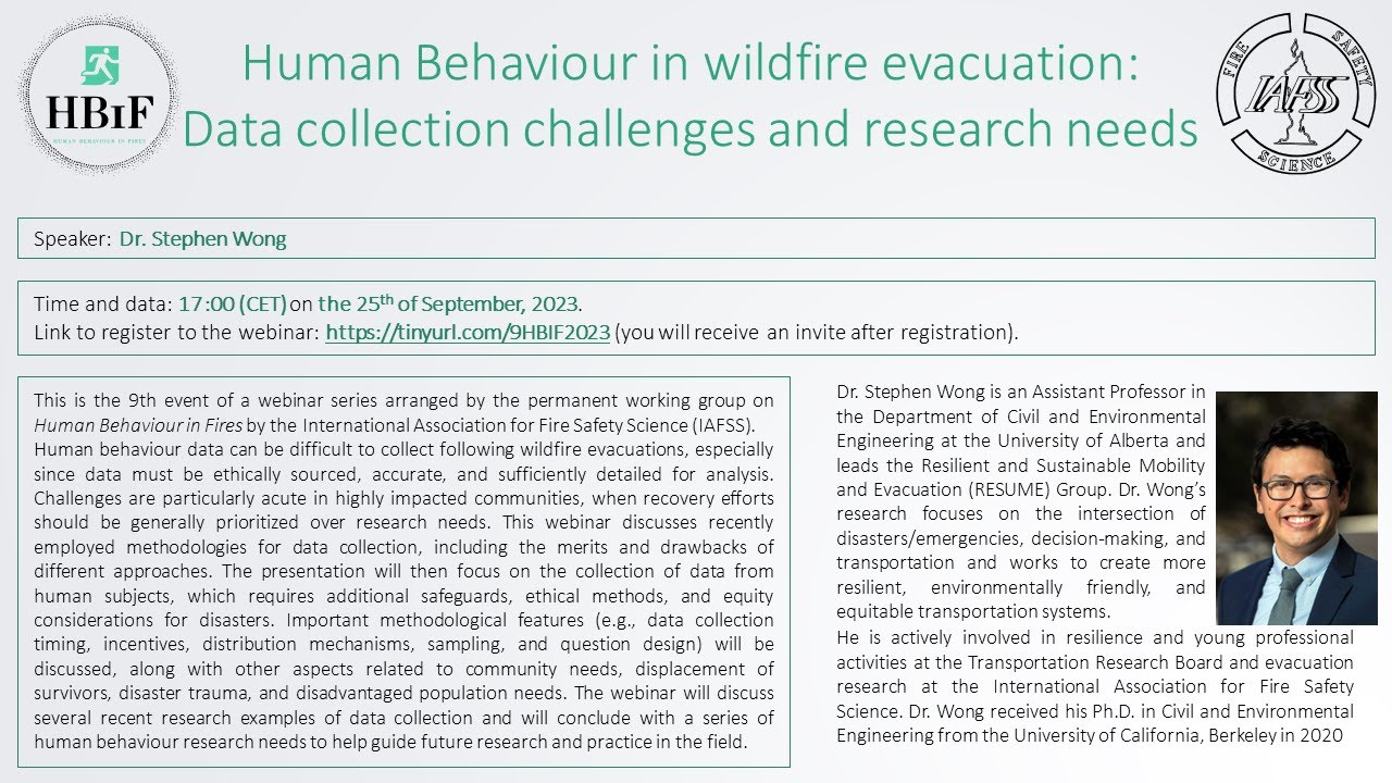 HBiF IAFSS W9 - Human Behaviour in wildfire evacuation