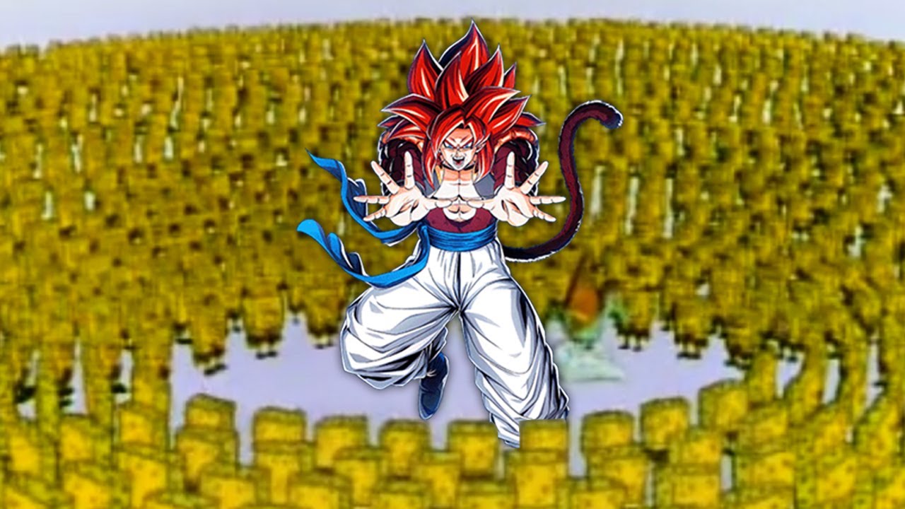 LR SS4 Gogeta vs 30 Billion SpongeBobs