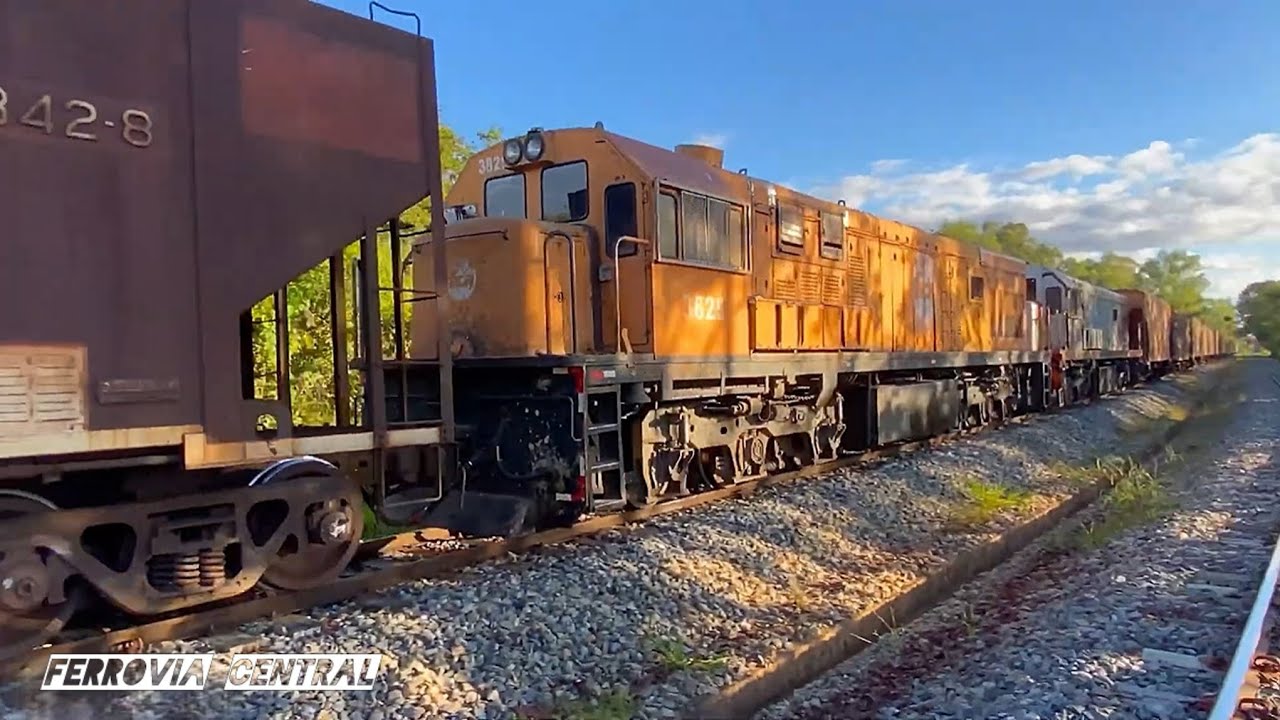 TRENS DE GRÃOS EM ALTA E BAIXA VELOCIDADE EM CURVELO  #ferrovias #train #railway 