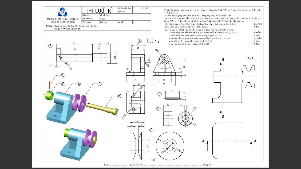 SỬA ĐỀ THI HK 202 - ĐỀ 2 (PULLEY)