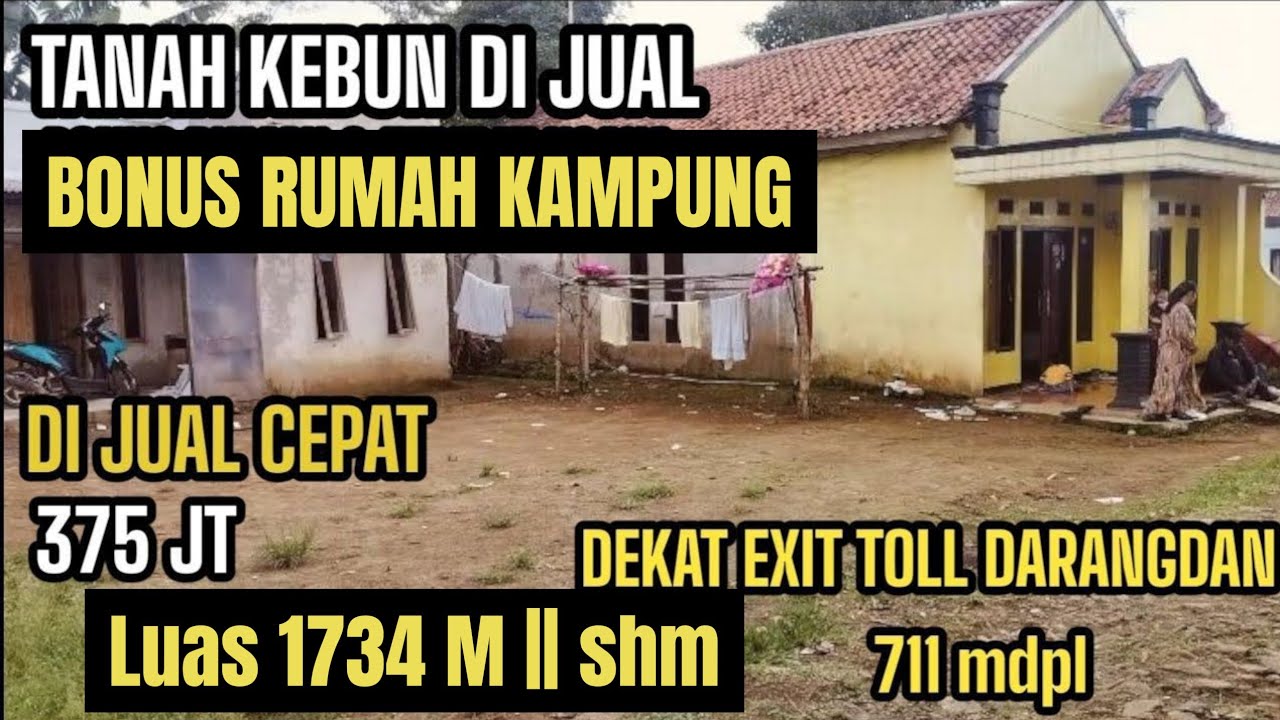 DI JUAL CEPAT TANAH KEBUN BONUS RUMAH SIAP HUNI || DARANGDAN PURWAKARTA