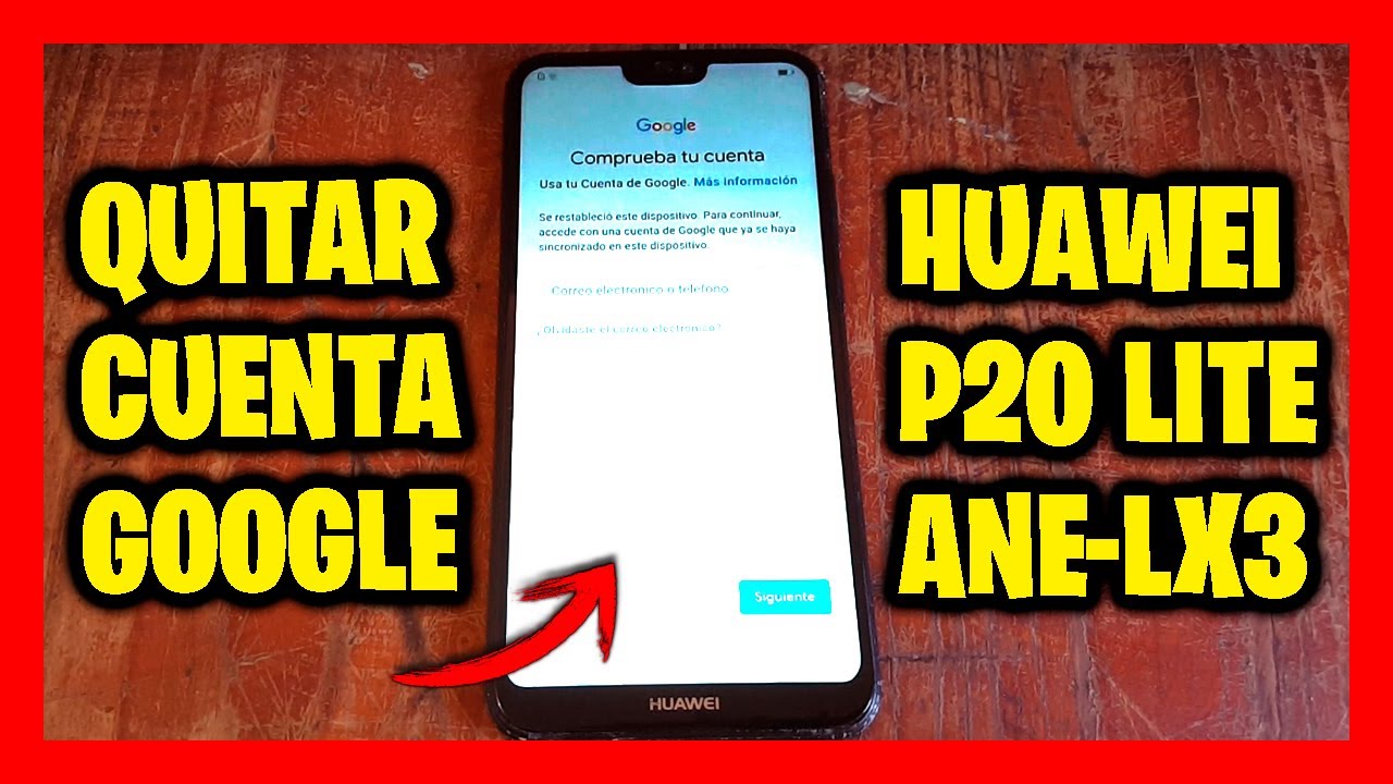 🥇 QUITAR cuenta Google Huawei P20 lite (ANE-LX3) | FRP
